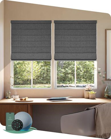 Yoolax Motorized Roman Shades, Multicolor Fabric Samples | Light Filtering, Blackout, Multicolor Fabric Swatches, Soft Fold Fabric, Preview Materials and Colors before Customizing in Saudi Arabia