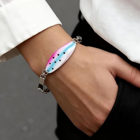 Fishing Lure Bracelet for Men Women, Adjustable Handmade Fisherman Bracelet Jewelry with Spoon Lure and Swivels, Anglers and Outdoor Lovers Gifts in Kuwait