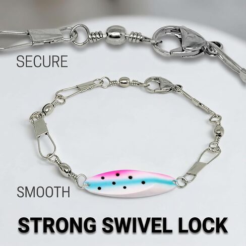 Fishing Lure Bracelet for Men Women, Adjustable Handmade Fisherman Bracelet Jewelry with Spoon Lure and Swivels, Anglers and Outdoor Lovers Gifts in Kuwait