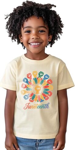 Toddler Juneteenth June 19,1865 Shirt for Boys Girls T-Shirts Short Sleeve Black History Freedom Day Kids Tee 2-8T in Saudi Arabia