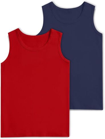 2 Pack Boys Tank Tops Boys Undershirts Soft Cotton Shirts Kids Sleeveless Tank Tops Shirts for Youth（2T-16Y） in Kuwait