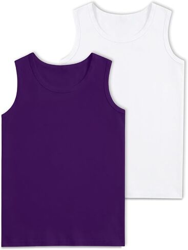 2 Pack Boys Tank Tops Boys Undershirts Soft Cotton Shirts Kids Sleeveless Tank Tops Shirts for Youth（2T-16Y） in Saudi Arabia
