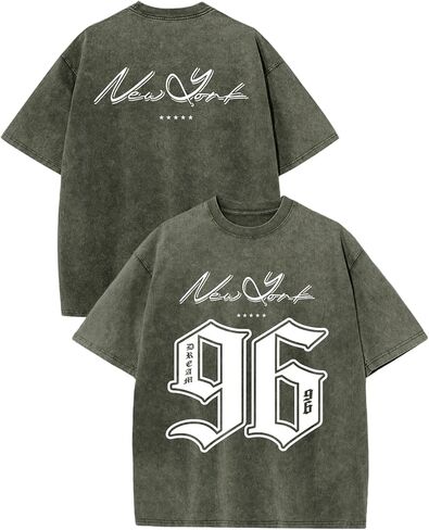 BINTEHGS Boys Graphic Tees New York Jersey Kids 96 Number Shirt Vintage Acid Wash T Shirt Short Sleeve Loose Summer Tee Shirt in Saudi Arabia