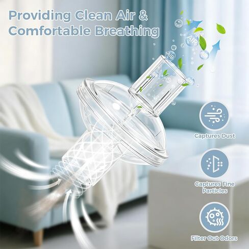 CPAP Inline Filters,Replacement Cpap Filter fits 22mm & 25mm CPAP Bilevel Tubes, Efficient Air Filtration, CPAP Supplies 6-Pack in Kuwait