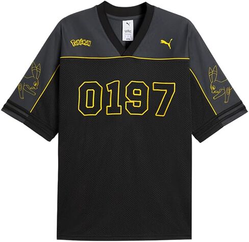PUMA Mens Pokemon X Oversized V-Neck Short Sleeve Jersey Casual - Black in Kuwait