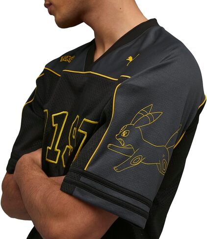PUMA Mens Pokemon X Oversized V-Neck Short Sleeve Jersey Casual - Black in Kuwait