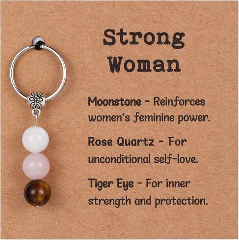 GINAZL Natural Crystals Keychain Gift, Evil Eyes Charm Keychains Inspirational Keychain for Women Bag/purse Charms in Saudi Arabia