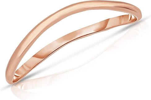 Floreo 10k Yellow Gold or White Gold or Rose Gold 1.5mm Curved Thumb Ring in Kuwait