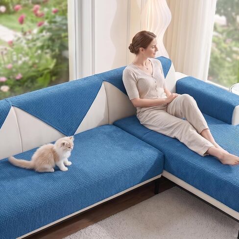 Wear & Tear Resistant Washable Couch Covers for Sectional Sofa, Soft Non-Slip Sofa Cover Pet Friendly, Light Portable Slipcovers for 3-Cushion Couch, Deep Gray, 36"×83", 1pcs in Saudi Arabia