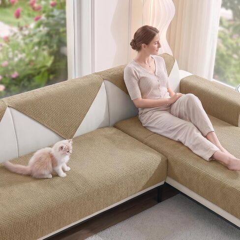 Wear & Tear Resistant Washable Couch Covers for Sectional Sofa, Soft Non-Slip Sofa Cover Pet Friendly, Light Portable Slipcovers for 3-Cushion Couch, Deep Gray, 36"×83", 1pcs in Saudi Arabia