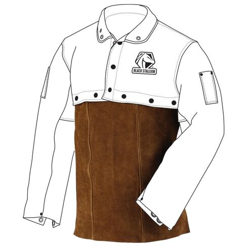 Black Stallion 24In Side Split Cowhide Leather Welding Bib in Saudi Arabia