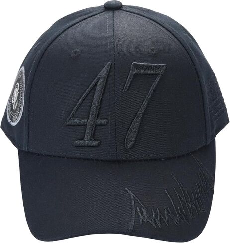 Dark Trump “47" Cap – President Trump Embroidered Cotton Twill Hat in Saudi Arabia