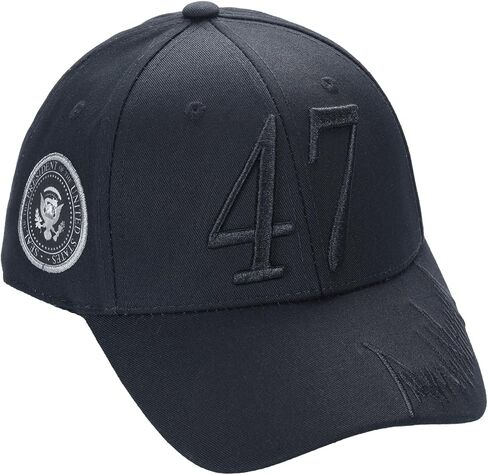 Dark Trump “47" Cap – President Trump Embroidered Cotton Twill Hat in Saudi Arabia