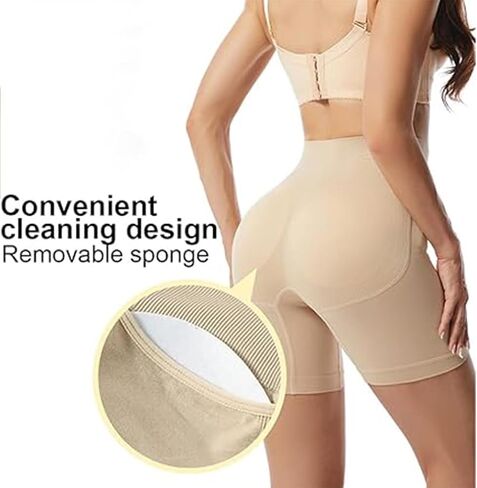 Padded Underwear for Women Butt Lifter Seamless Booty Pads Butt Enhancer Panties Lace Shapewear Boyshorts in Saudi Arabia