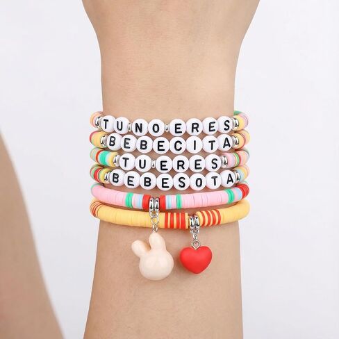 YELLOWPEACH Bunny Necklace Bracelets Earrings Set Singer Music Album Inspired Outfit Match for Fans Gift Women Men in Saudi Arabia