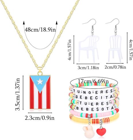 YELLOWPEACH Bunny Necklace Bracelets Earrings Set Singer Music Album Inspired Outfit Match for Fans Gift Women Men in Saudi Arabia