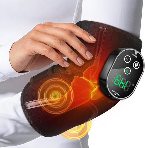 Cordless Elbow Heating Pad, Elbow Massager with Heat, Heating Pad for Arm with Vibration Massage for Cubital Tunnel and Tennis Elbow Pain Relief, Wearable Wrap for Hand, Arm, Elbow in Saudi Arabia