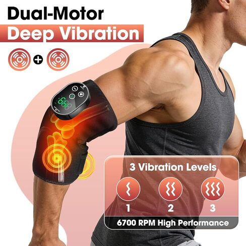 Cordless Elbow Heating Pad, Elbow Massager with Heat, Heating Pad for Arm with Vibration Massage for Cubital Tunnel and Tennis Elbow Pain Relief, Wearable Wrap for Hand, Arm, Elbow in Saudi Arabia