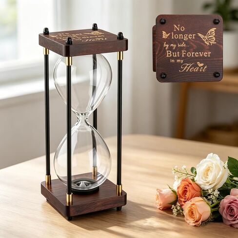 Abooxiu Hourglass Cremation Urns for Human Ashes, Fillable Memorial Hourglass Keepsake Urns for Ashes Small Urn for Human Ashes Mini Urn Wooden Urn for Adult Male Women, Sympathy Remembrance Gift in Kuwait