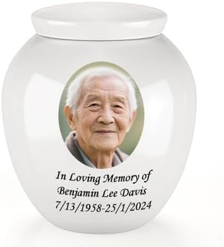 Dletay Small Urns for Human Ashes Keepsake Burial Mini Cremation Urn for Ashes Flower Memorials Decorative Caskets for Female Male in Kuwait