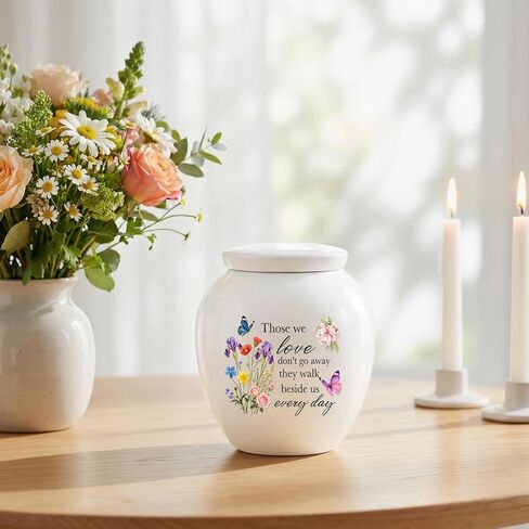 Dletay Small Urns for Human Ashes Keepsake Burial Mini Cremation Urn for Ashes Flower Memorials Decorative Caskets for Female Male in Kuwait