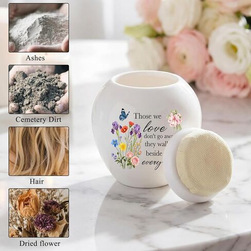 Dletay Small Urns for Human Ashes Keepsake Burial Mini Cremation Urn for Ashes Flower Memorials Decorative Caskets for Female Male in Kuwait