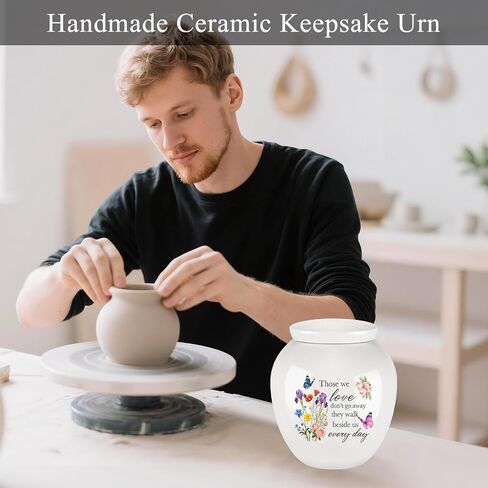 Dletay Small Urns for Human Ashes Keepsake Burial Mini Cremation Urn for Ashes Flower Memorials Decorative Caskets for Female Male in Kuwait