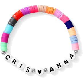 Customized Name Bracelet for Couples, Family, Friends, Personalized Bracelet with Names, Crystal Beads and elastic stretch in Saudi Arabia