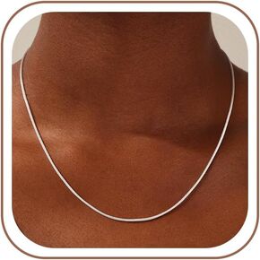 2mm Snake Chain for Women - 925 Sterling Silver Chain Necklace Fashion Jewelry Holiday Gift 16 18 20 22 Inches in Saudi Arabia