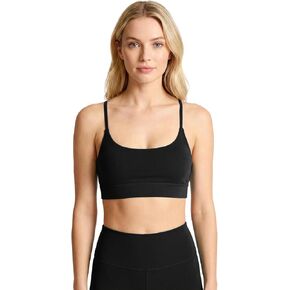Women's 100% Merino Wool Sports Bra - Rare 15.5 Micron Ultra-Soft Athletic Crop Top with Removable Pads, 150g Lightweight Moisture-Wicking Workout Tank for Yoga, Hiking & Running Blacks in Saudi Arabia