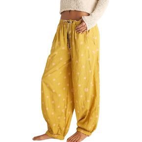 Polka Dots Pajamas Pants Women Going Out Vacation Lightweight Long Bloomers Loose Fit Casual Lounge PJ Pants in Saudi Arabia