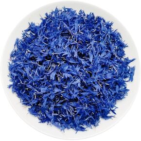 Pure Blue Cornflower Petals 10g/ 0.352oz, 100% Natural Centaurea Cyanus, Dried Herbal Flowers, for Tea Blends, Cupcakes, Lattes, Bath Products, Gifts, Crafts in Saudi Arabia