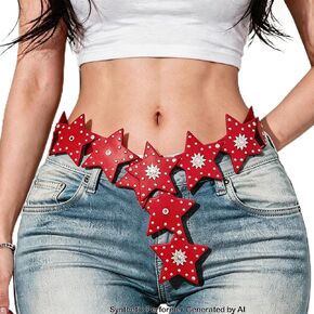 Star-Studded Y2K Wide Waist Belt - Vintage PU Leather Star Belt, Trendy Studded Belt Belts for Women Dresses in Saudi Arabia