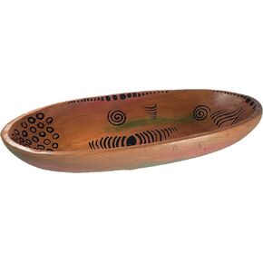 Hand-Carved Wooden Animal Print Bowl: Artisan Animal Trinket Dish, Ring Tray & Jewelry Organizer (Giraffe, 8x5 Inch) in Saudi Arabia