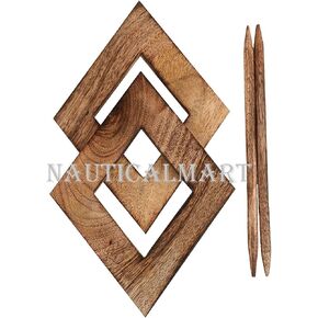 Decorative Wooden Curtain Tiebacks Set of 2 Window Treatment Holdbacks Drape Binds Hand Carved with Rustic Finish Home Decor in Saudi Arabia