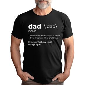 Custom Unisex Dad Definition T-Shirt and Comfort Colors – Ultra-Soft, Personalized Tee for New Dads & Dad Gifts from Kids; Funny, Trendy Shirt for Men in Saudi Arabia
