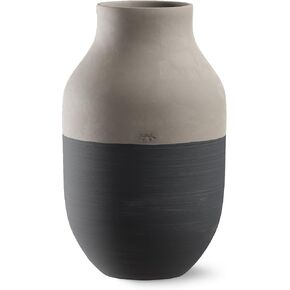 Kahler Omaggio Circulare Vase | Recycled Eco Clay | Grey and Anthracite | 12.2 Inch in Saudi Arabia
