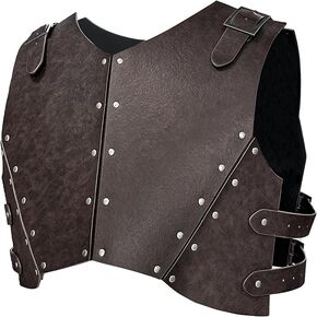 Medieval Faux Leather Breastplate, Vintage Roman Knight Shooter Armor, Adjustable Armor Armor Short Vest. in Saudi Arabia