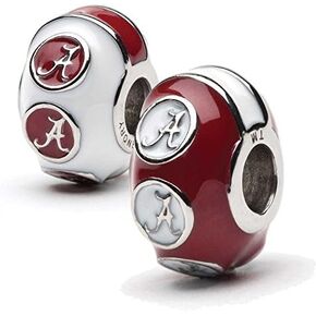 Stone Armory University of Alabama Bead Charm Set | Stainless Steel Alabama Charms | Set of Two Crimson Tide Charms | University of Alabama Gift | Fits Most Popular Charm Bracelets in Saudi Arabia