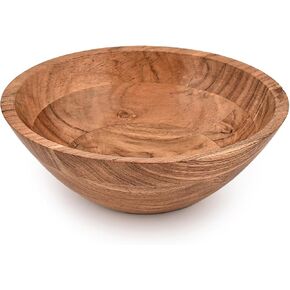 Kimona Decorative Bowl Acacia Wood Decorative Bowl for Table Centerpiece Dining Living Room Farmhouse Country, Restaurant, Café (8" X 8" X 3") in Saudi Arabia