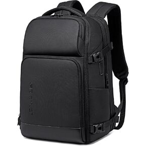 FENRUIEN Expandable Carry On Travel Backpack, 17 Inch TSA Friendly Work Backpack with USB Charging Port, Black in Saudi Arabia