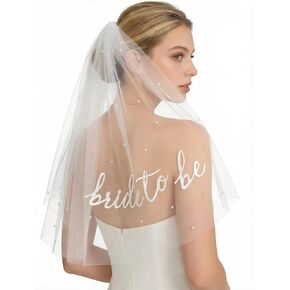 Bride to Be Veil for Bachelorette Party Favors, Wedding Veil for Bridal Shower Decorations, Accessories, Headband, Dress in Saudi Arabia