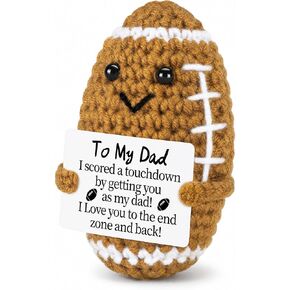 Football Stuffed Animal, Gift for Dad, Handmade Crochet Plush Toy, Heartwarming for Father, Birthday Present from Son or Daughter in Saudi Arabia