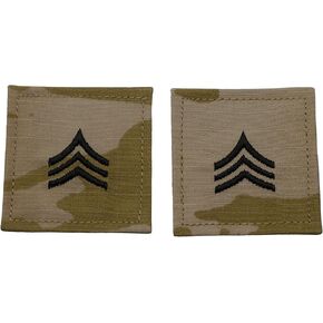 SGT Sergeant Army Rank OCP Patch 2x2 Hook & Loop - Pair in Saudi Arabia