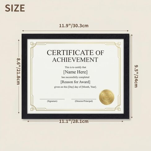 Edenseelake 8.5 x 11 Certificate Picture Frame Set of 10, Black 8.5 by 11 Photo Diploma Frames Bulk for Document Award Degree, Wall or Tabletop Display in Saudi Arabia
