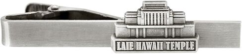 Silver Tie Clip by Ringmasters | LDS Temple Tie Clips for Men with Antique Silver Finish | Suit Accessories for Weddings, Church, & Formal Events | Versatile Tie Pin, (Laie Hawaii) in Kuwait