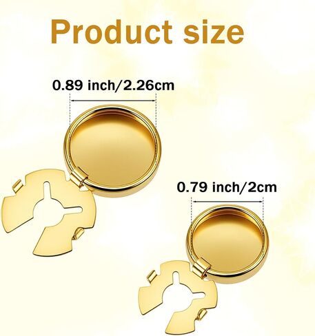 10Pcs Gold Button Covers for Women,Round Clip-On Button Cover Cufflinks Kit for Men Dress Shirts, 2 Sizes Buttons Covers for Jeans, Formal Business,Cufflinks (Diameter 0.89 inch,0.79 inch) in Saudi Arabia