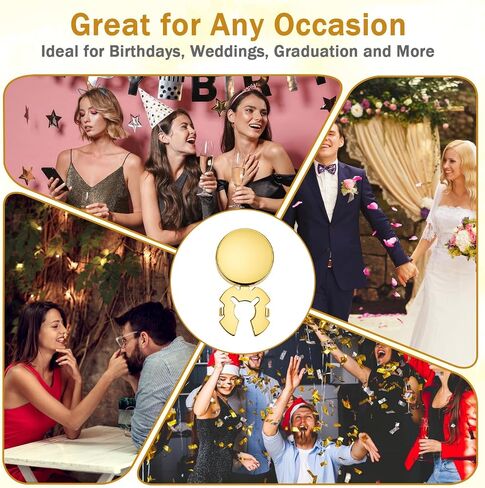 10Pcs Gold Button Covers for Women,Round Clip-On Button Cover Cufflinks Kit for Men Dress Shirts, 2 Sizes Buttons Covers for Jeans, Formal Business,Cufflinks (Diameter 0.89 inch,0.79 inch) in Saudi Arabia