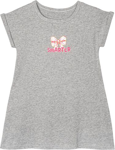 PopReal Girls Cute Sleeve T-Shirt Dresses Casual Crewneck Basic Spring Summer Dress Teen with Pockets 5-14 Years in Saudi Arabia