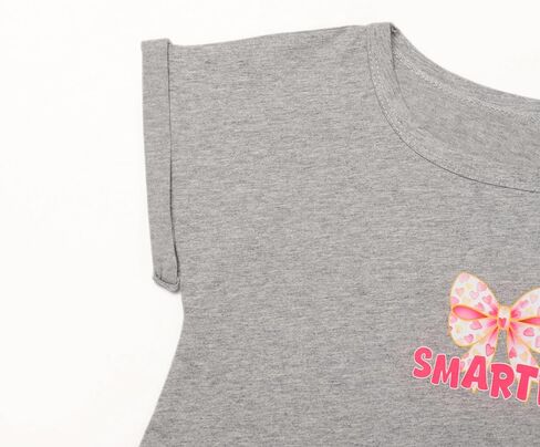 PopReal Girls Cute Sleeve T-Shirt Dresses Casual Crewneck Basic Spring Summer Dress Teen with Pockets 5-14 Years in Saudi Arabia